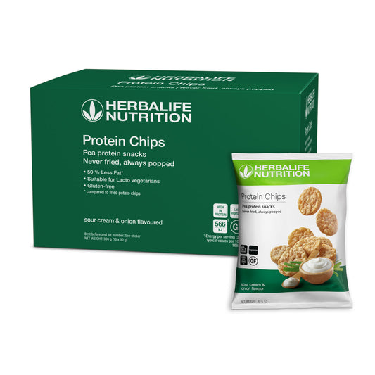 Protein Chips Sour Cream and Onion Flavoured 10 packs per carton x 30g each